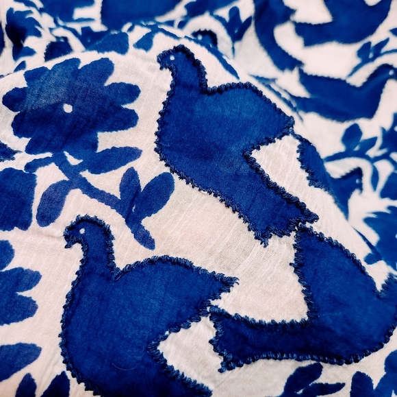 2/$10 Boho top with crocheted birds - Picture 2 of 8